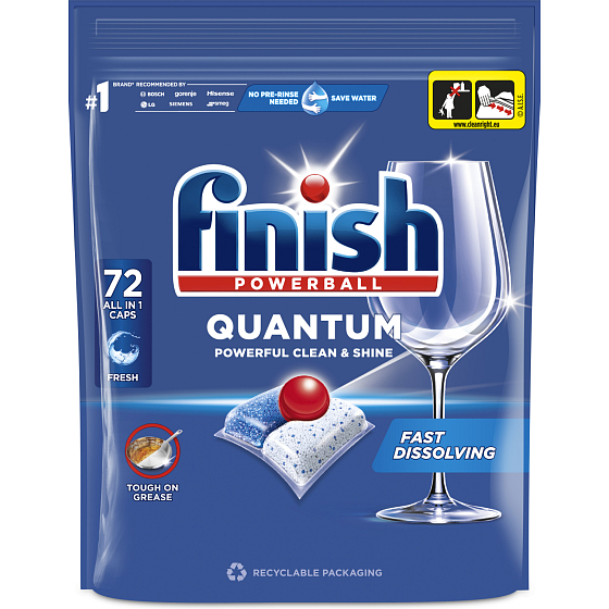 Finish Quantum All-in-1 tablety do umývačky, 72 ks
