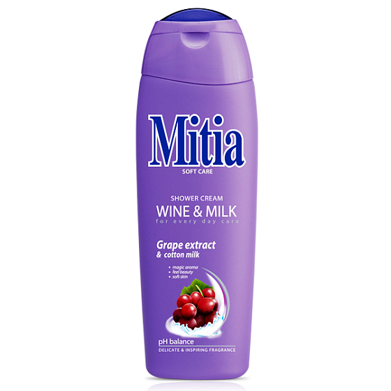 Mitia Soft Care Wine & Milk sprchový gél 400 ml