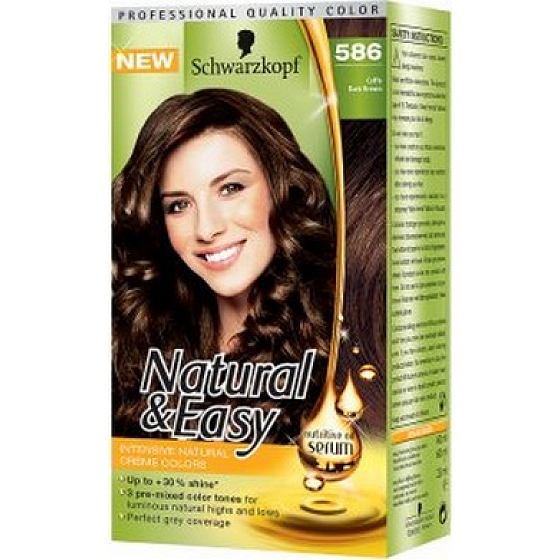 Schwarzkopf Natural & Easy Coffe Dark Brown farba na vlasy 586 Tmavohnedá káva