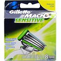 Gillette Mach3 Sensitive náhradné hlavice 8 kusov, pre mužov