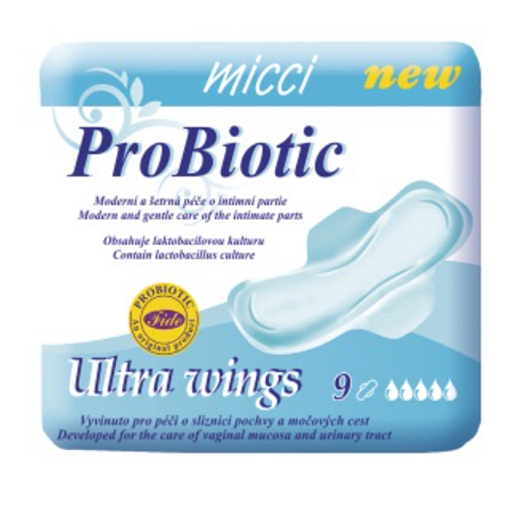 Micca Pre Biotic Ultra Wings intímne vložky 9 kusov