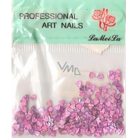 Professional Art Nails ozdoby na nechty srdiečka tmavo fialovej 1 balenie