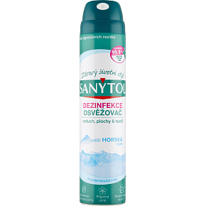 Sanytol dezinfekčný osviežovač vzduchu na povrchy a textil, hory, 300 ml