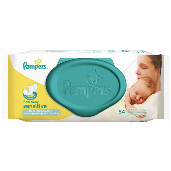 Pampers New Baby Sensitive vlhčené obrúsky 54 kusov