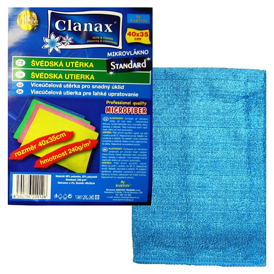 Clanax Standard švédska utierka mikrovlákno 40 x 35 cm 240 g