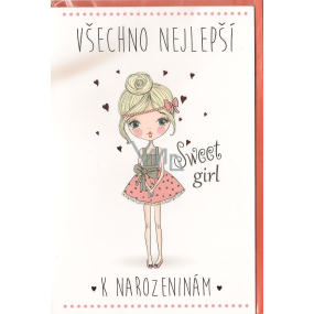 Nekupto Prianie k narodeninám Všetko najlepšie Sweet Girl G31 3374 F