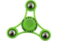 Fidget Spinner Gyro s guličkami antistresová vychytávka zelený 6,5 x 6,5 cm
