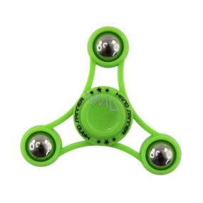 Fidget Spinner Gyro s guľôčkami antistresová vychytávka zelený 6,5 x 6,5 cm