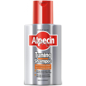 Alpecin Tuning Čierny kofeínový šampón proti vypadávaniu vlasov zafarbí šediny 200 ml