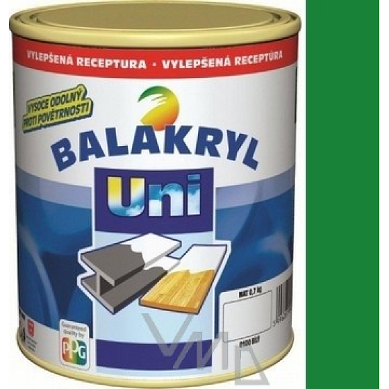 Balakryl Uni Mat 0530 Zelený univerzálna farba na kov a drevo 700 g