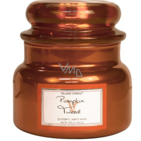 Village Candle Hrejivá tekvice - Pumpkin Tweed vonná sviečka v skle 2 knôty 262 g