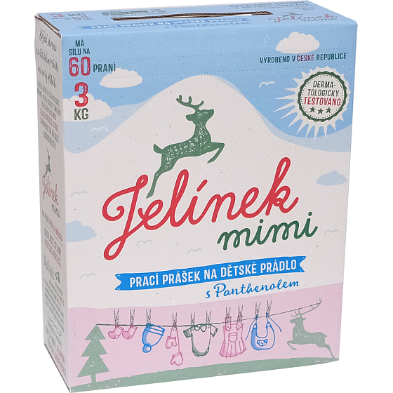Jelínek mimi prací prášok pre bábätká, 60 prania, 3 kg
