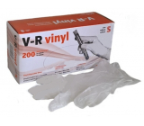 VR Rukavice Vinyl jednorazové bezprašné pravoľavej veľkosť S box 200 kusov