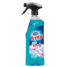 Krystal Blue Olejový osviežovač na prevoňanie WC, kúpeľní a verejných priestorov rozprašovač s originálnym parfumom modrý 750 ml