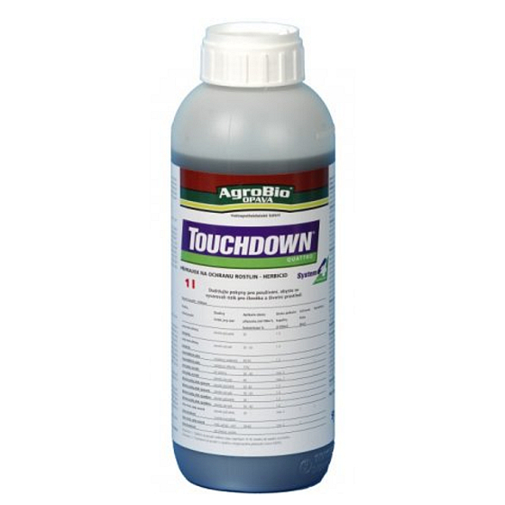 AgroBio Touchdown Quattro Burina, proti širokému spektru jednoročných a viacročných burín vrátane pýru plazivého, pichliač roľný a mlieku roľného 1000 ml BSN9L1723
