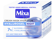 Mixa Hyalurogel Night nočný krém pre citlivú pleť 50 ml