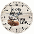 Bohemia Gifts Je čas ísť na lov drevené hodiny 24 cm