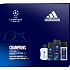 Adidas UEFA Champions League Edition VIII voda po holení 100 ml + parfumovaný dezodorant 75 ml + dezodorant v spreji 150 ml + sprchový gél 250 ml, kozmetická sada pre mužov