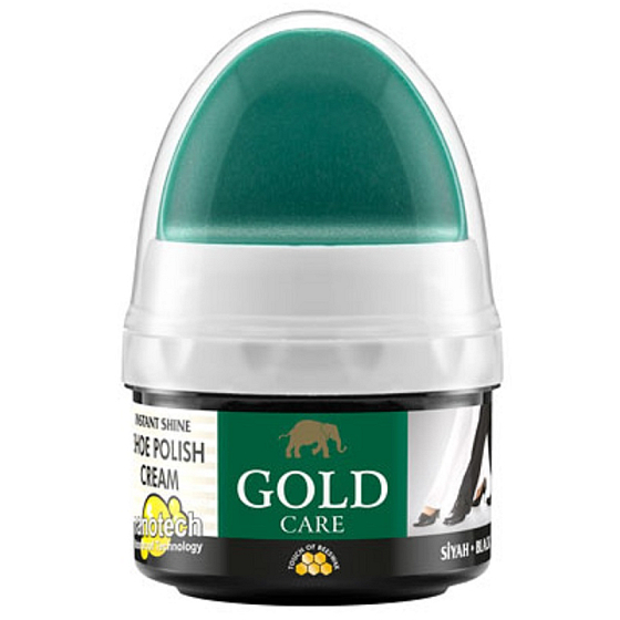 Gold Care leštiaci krém na obuv Black 60 ml