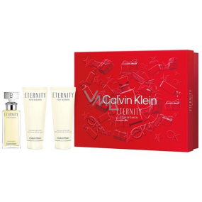 Calvin Klein Eternity parfumovaná voda 50 ml + telové mlieko 100 ml + sprchový gél 100 ml, darčeková sada pre ženy