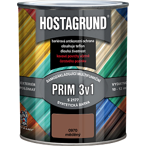 Hostagrund Prim 3v1 S2177 základná i vrchná farba na kov, 0970 meď, 600 ml