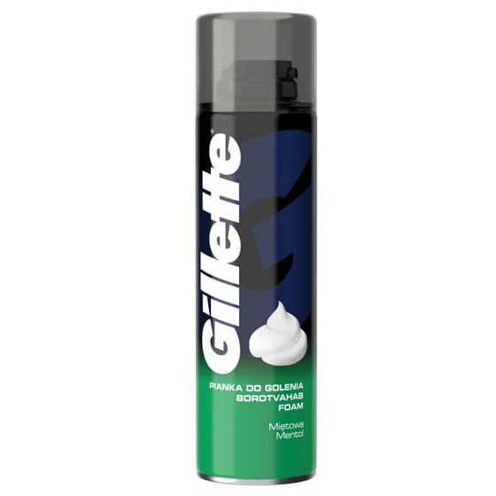 Gillette Classic Mentol pena na holenie pre mužov 200 ml