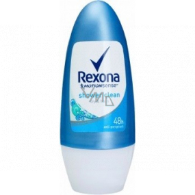 Rexona Shower Clean guličkový antiperspirant dezodorant roll-on pre ženy 50 ml