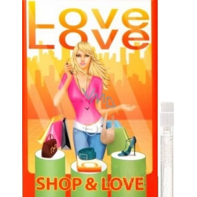 Love Love Shop & Love toaletná voda pre ženy 1,6 ml s rozprašovačom, vialka
