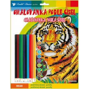 Maľovanky podľa čísel s pastelkami Tiger 24 x 29 cm