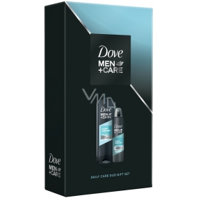Dove Men + Care Clean Comfort sprchový gél na telo a tvár pre mužov 400 ml + antiperspirant dezodorant sprej pre mužov 150 ml, kozmetická sada