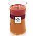 Woodwick Trilogy Autumn Harvest - Jesenný zber vonná sviečka s dreveným knôtom a viečkom sklo veľká 609 g