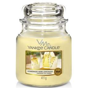 Yankee Candle Homemade Herb Lemonade - Domáca bylinková limonáda vonná sviečka Classic stredné sklo 411 g