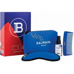 Balmain Paris Cosmetic Bag Blue bezoplachový kondicionér 50 ml + maska na spanie + vreckové hrebienok + neoprénová taštička, kozmetická sada