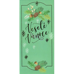Albi Prianie do obálky Vetvičky a šišky Veselé Vianoce 9 x 19 cm