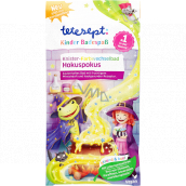 Tetesept Hokuspokus kúpeľová soľ s magickou zmenou farby počas kúpania pre deti 45 g