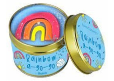 Bomb Cosmetics Rainbow A Go Go - Rainbow A Go Go, prírodná, ručne vyrábaná sviečka s vôňou v plechovej krabičke, horí až 35 hodín