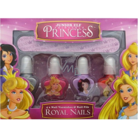 Junior Elf Fairytale Princess lak na nechty 4 kusy + pilník 1 kus dievčenské kazeta