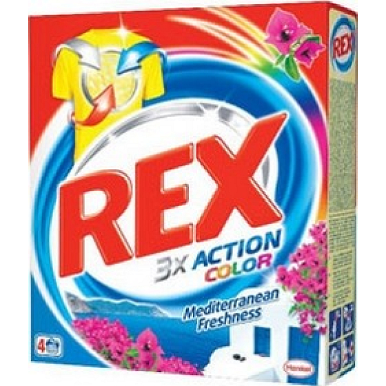 Rex 3x Action Mediterranean Freshness Color prací prostriedok na farebnú bielizeň 4 dávky 300 g